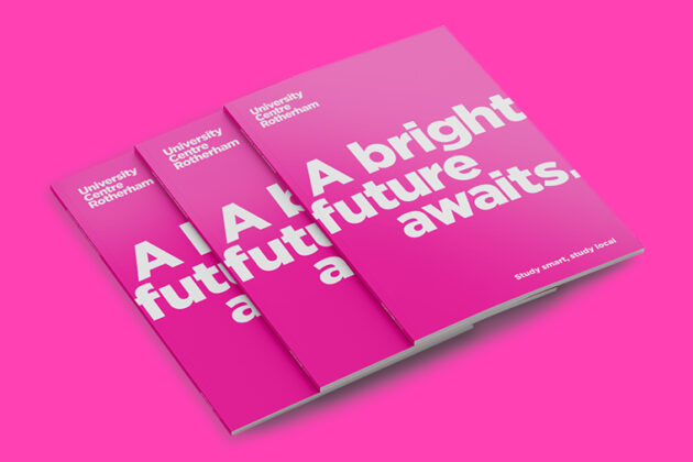 Three copies of the new Higher Education Prospectus 2022/23.