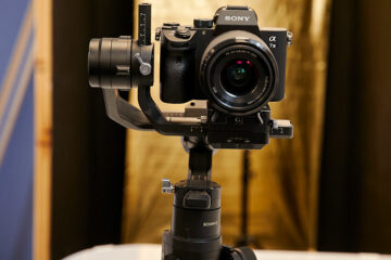 A camera on a tripod