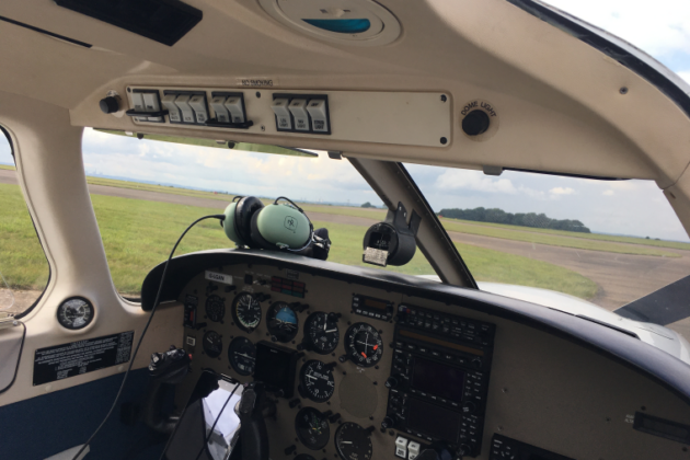 Inside cockpit