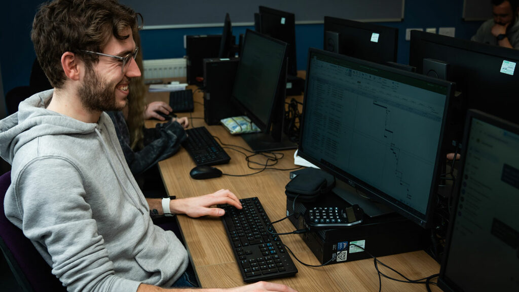 Engineering adult learners using a computer