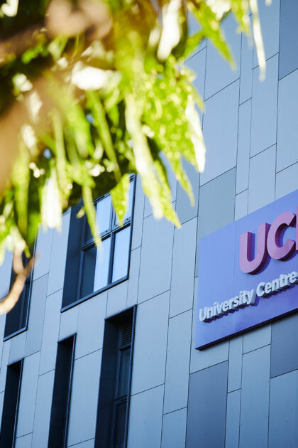 The outside of the UCR building