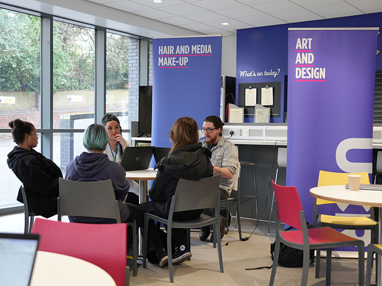 Students at the University Centre Rotherham