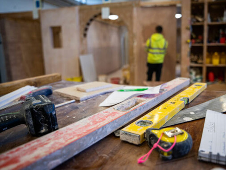 In the joinery workshop