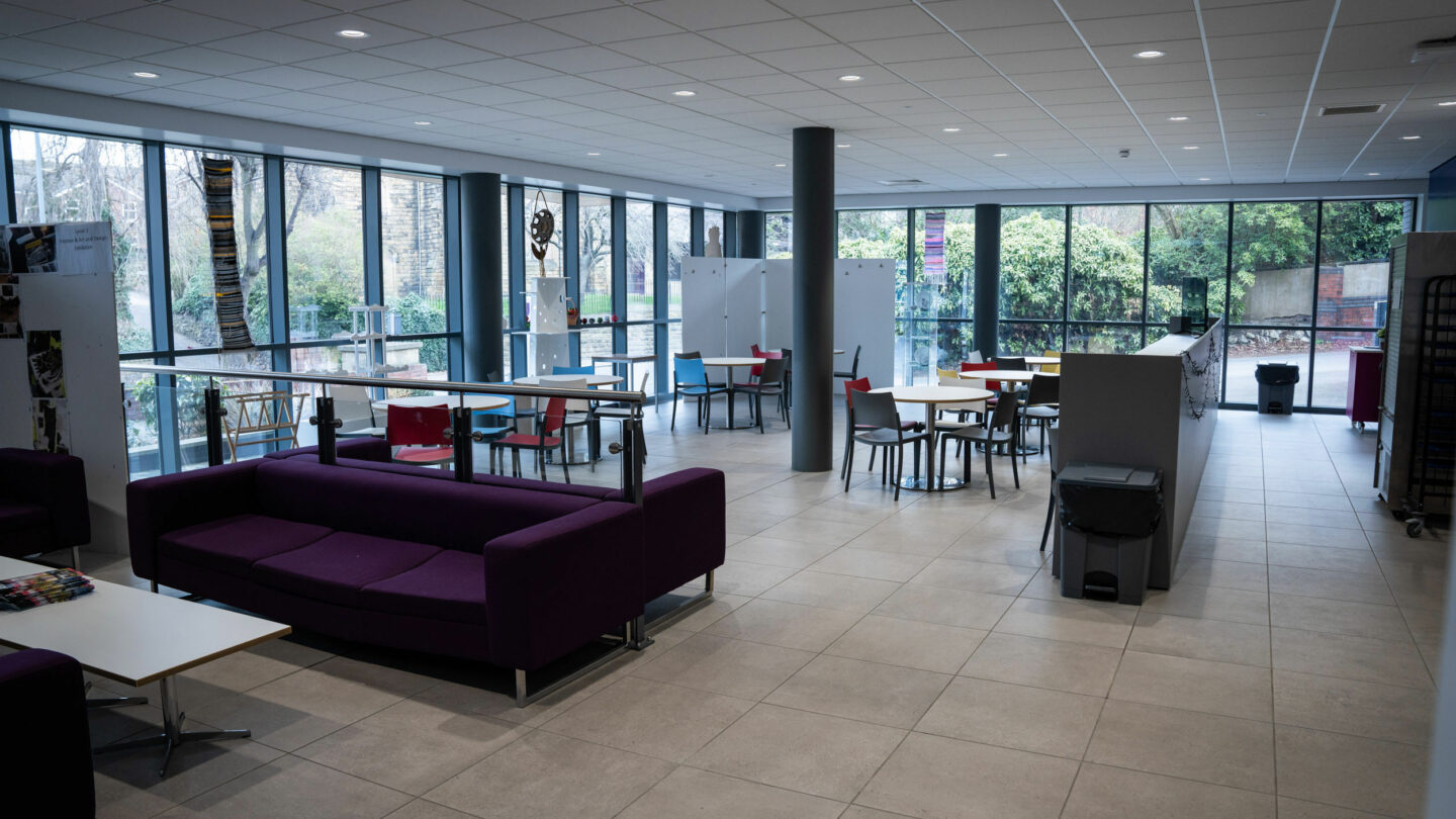 The cafe at the University Centre Rotherham