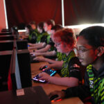 Students in the Esports gaming room at DVC