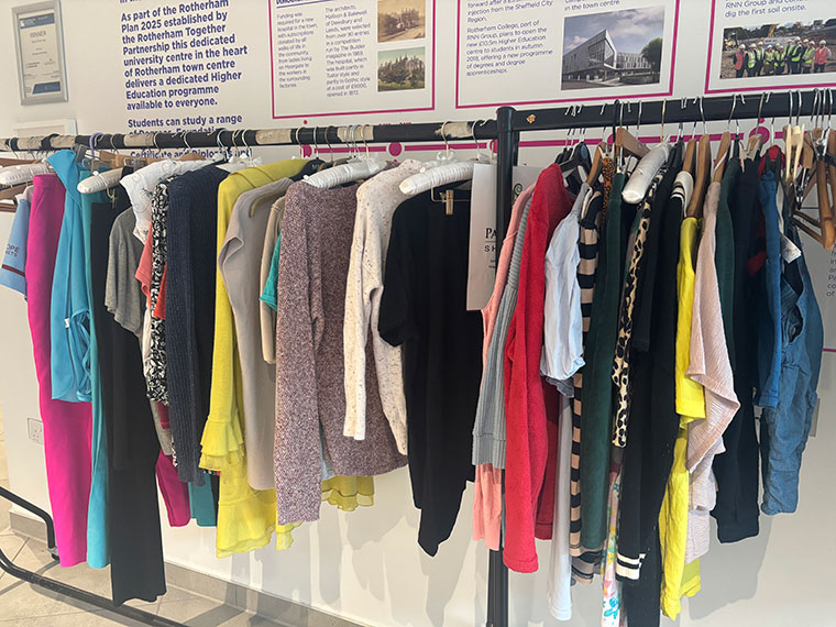 Free clothing rail in the UCR reception