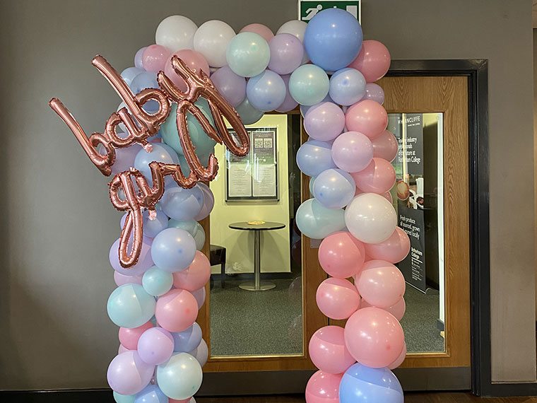 Baby girl balloon arch