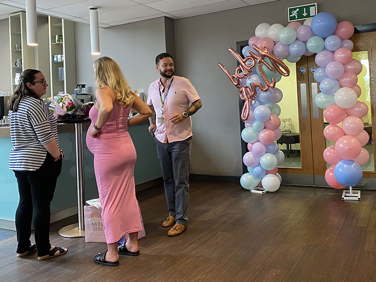 Tutor's surprise baby shower