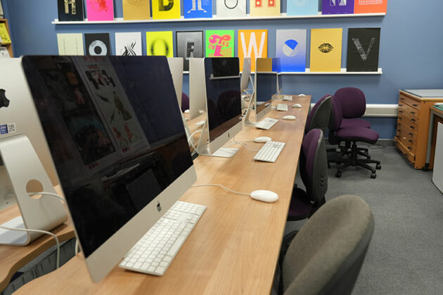 The graphic design classroom in the UCR