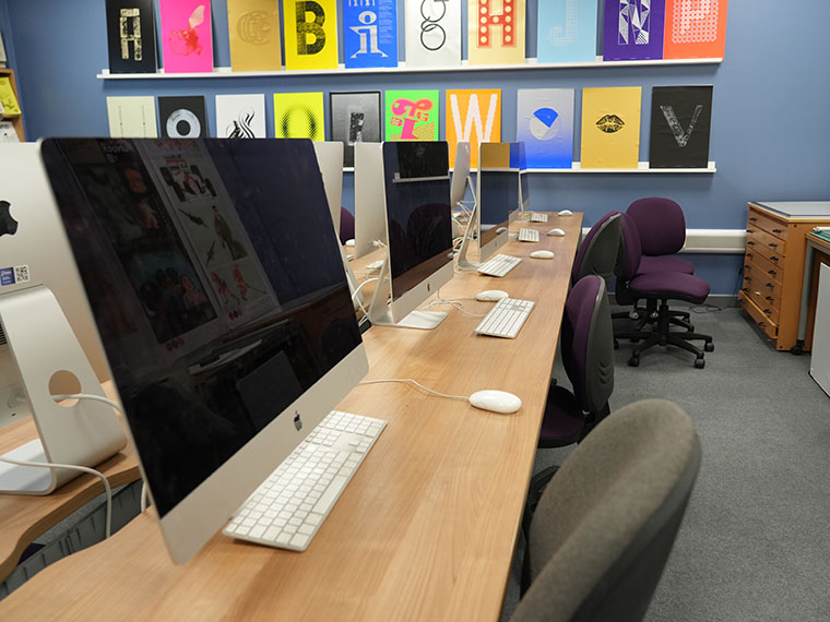 The graphic design classroom in the UCR