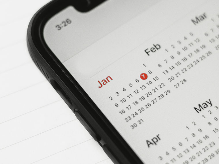 iPhone calendar image