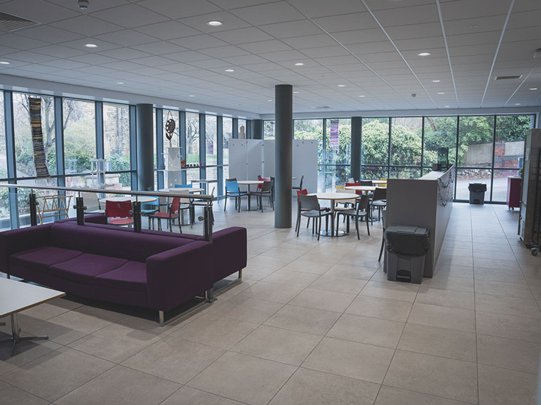 The cafe at the University Centre Rotherham