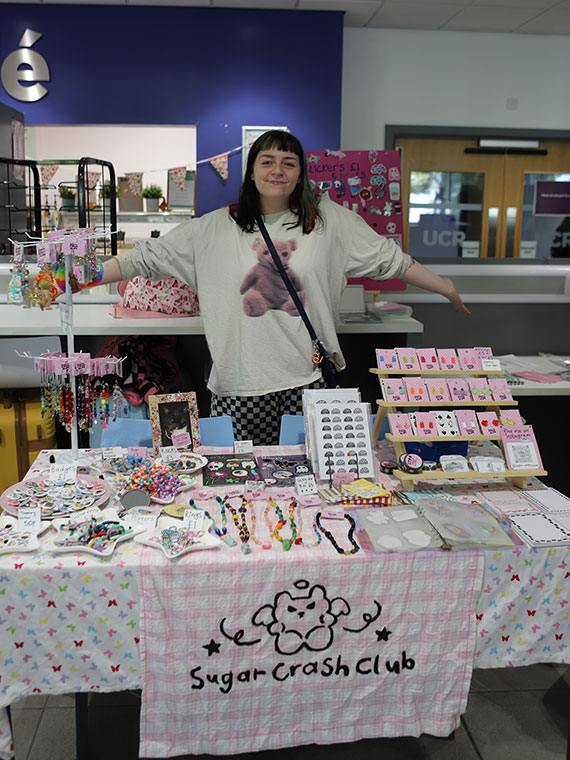 Sugar Crash Club stall at the Freshers Fair