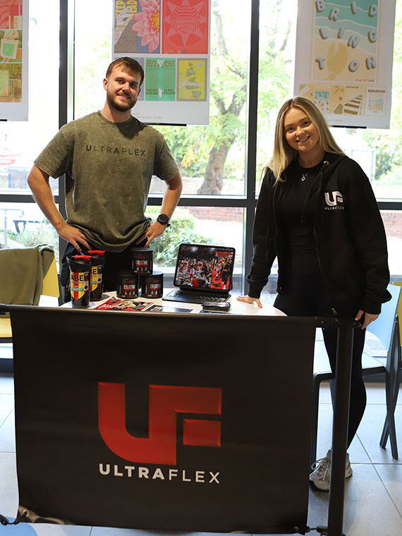 Ultraflex stall at the Freshers Fair