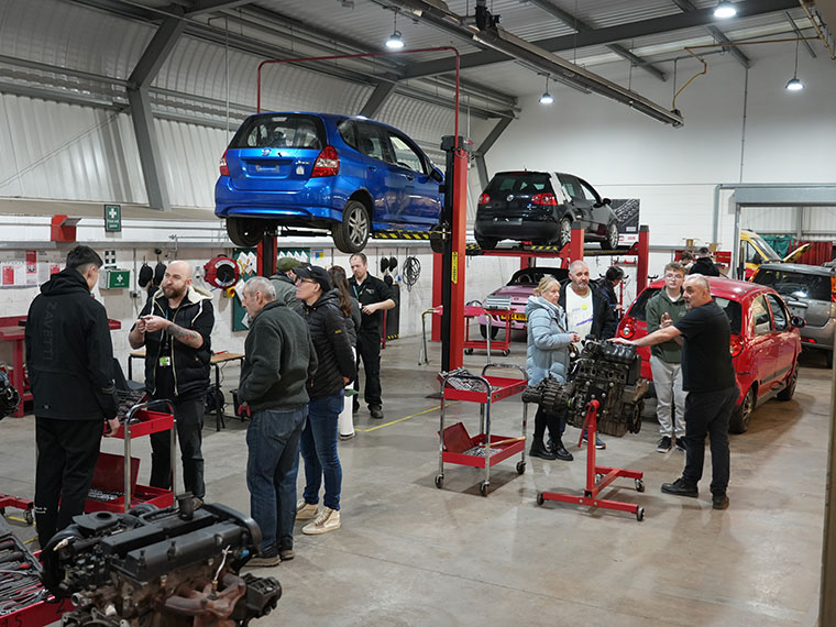The motor vehicle workshop at Dearne Valley College